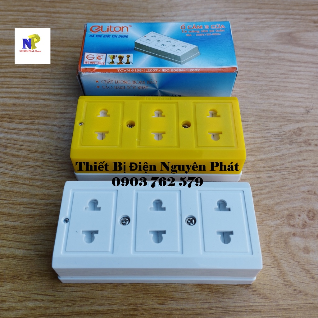 [ELITON] Ổ Cắm 3 Lổ Có Đa Năng 16A-250V