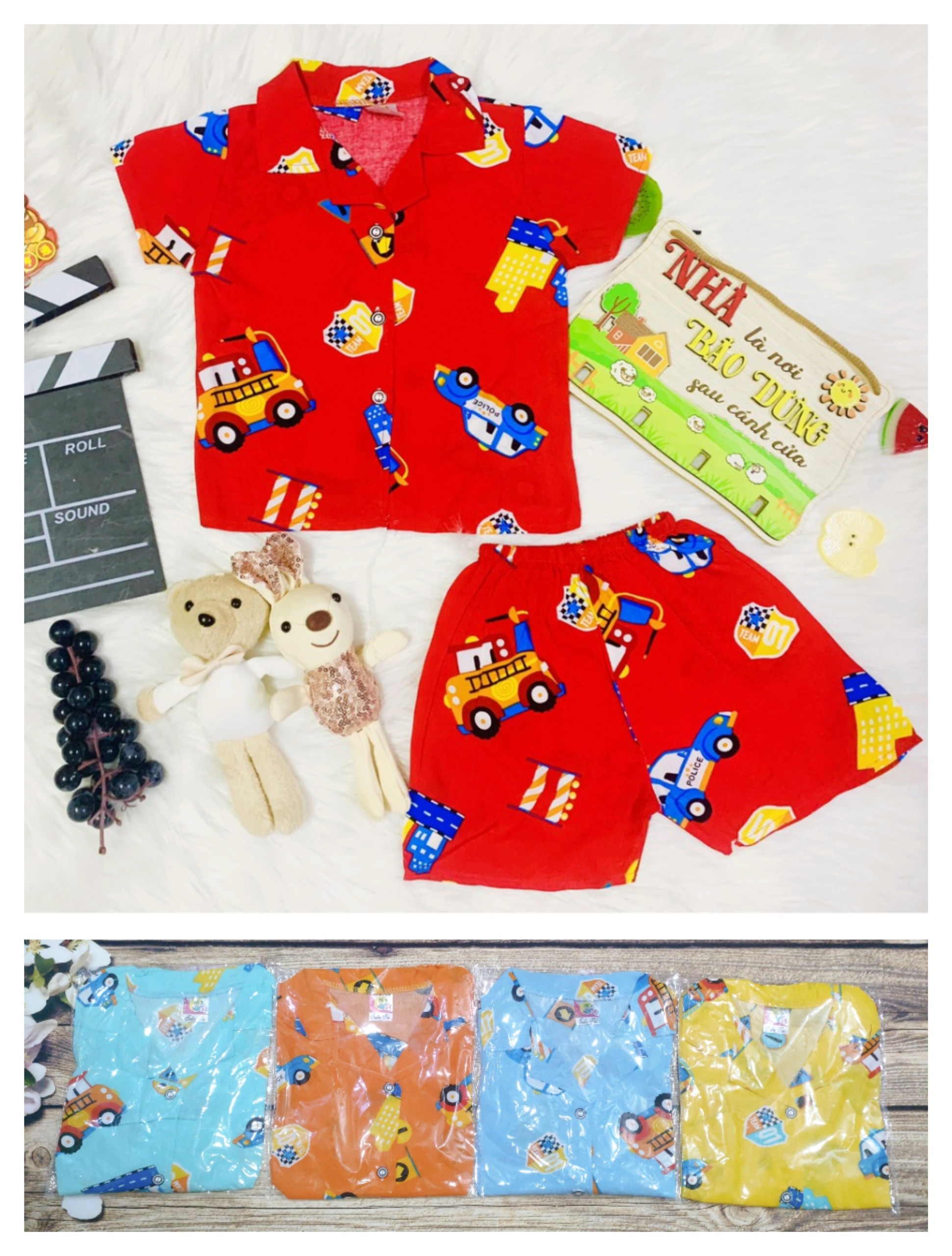 Bộ Tole Pijama Bé Trai (12-18kg) (giao màu ngẫu nhiên)