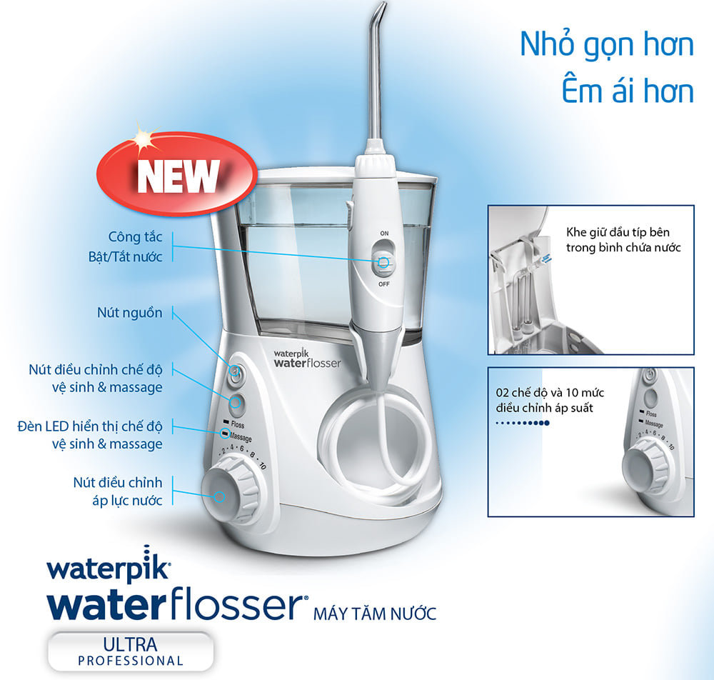 MÁY TĂM NƯỚC GIA ĐÌNH WATERPIK AQUARIUS WP-662