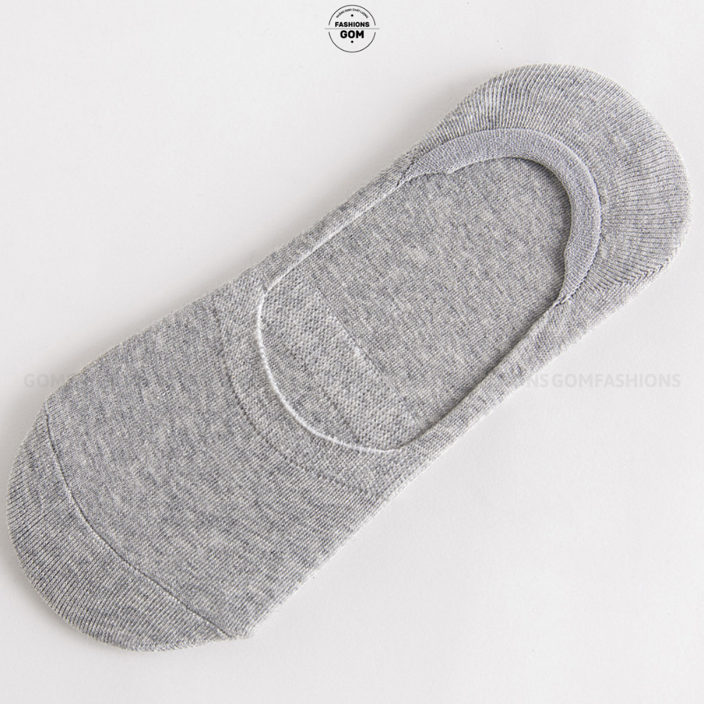 Tất nam nữ lười trơn màu chống tuột gót, vớ đi giày lười chất liệu cotton hút ẩm khử mùi - TAT-LUOI-02-1DOI