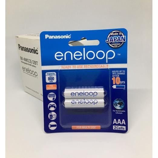Pin sạc AAA Panasonic Eneloop 800 mAh màu trắng