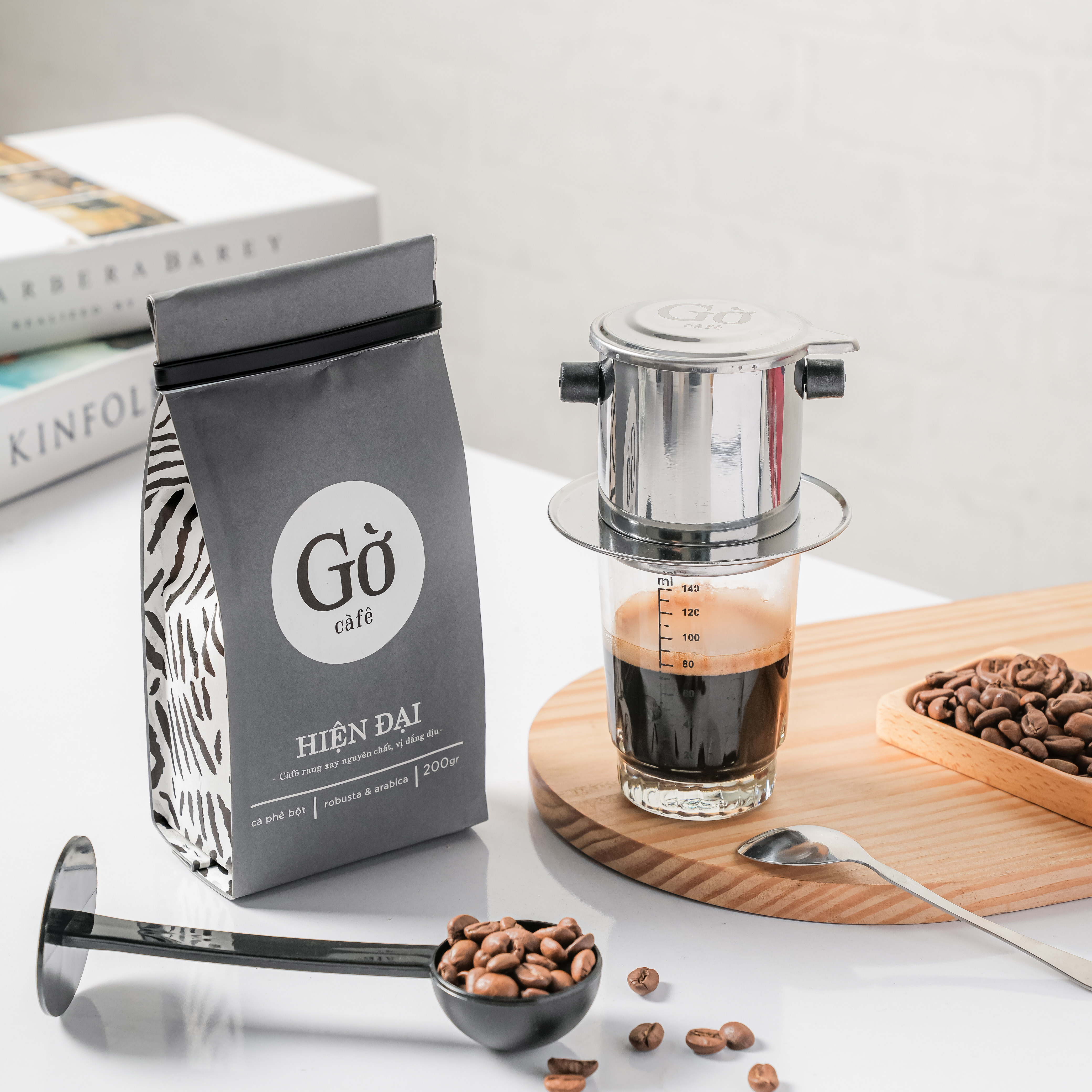 [COMBO 5 MÓN] Cà phê & Bộ dụng cụ pha phin tại nhà- Gờ cafe
