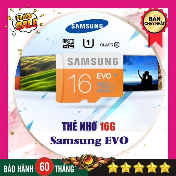 Thẻ nhớ 16GB Samsung Evo plus (Kèm Adapter SD) - Nhập khẩu Bảo hành 5 năm!