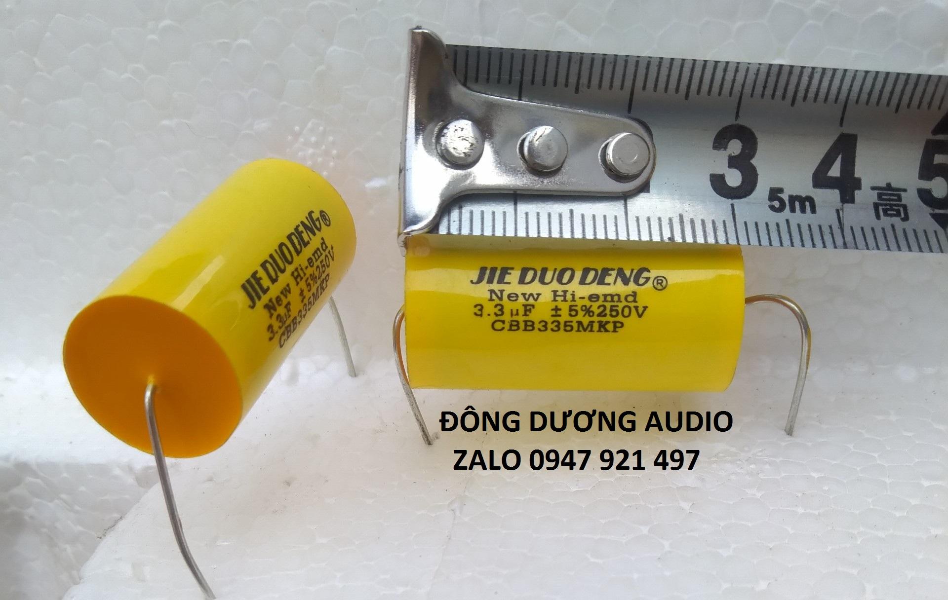2 CON TỤ PHÂN TẦN 3.3MF 250V VÀNG TRÒN - TỤ LOA TREBLE