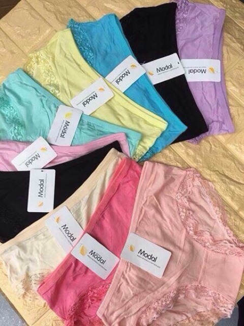 Combo 10 quần lót nữ, quần chip cotton Modal