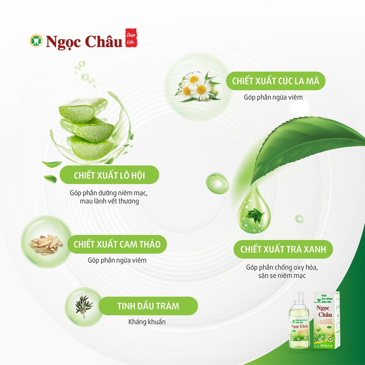 Nước Súc Miệng dượᴄ Liệu Ngọc Châu 350ml