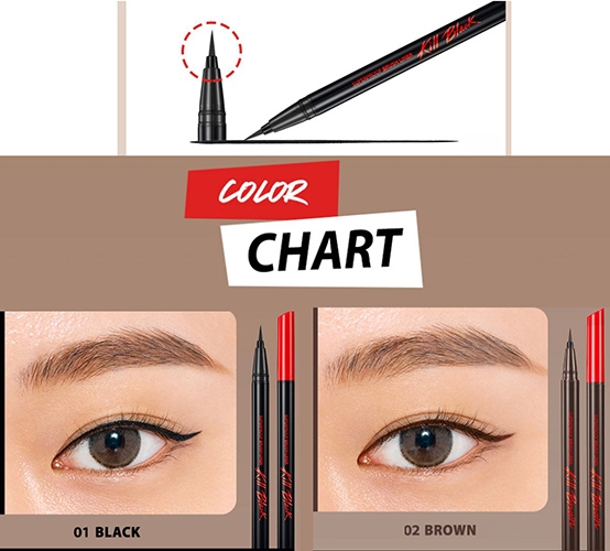 kẻ mắt nước clio kill superproof brush - Clio Sharp So Simple Pen Liner Pen liner 0.55mm