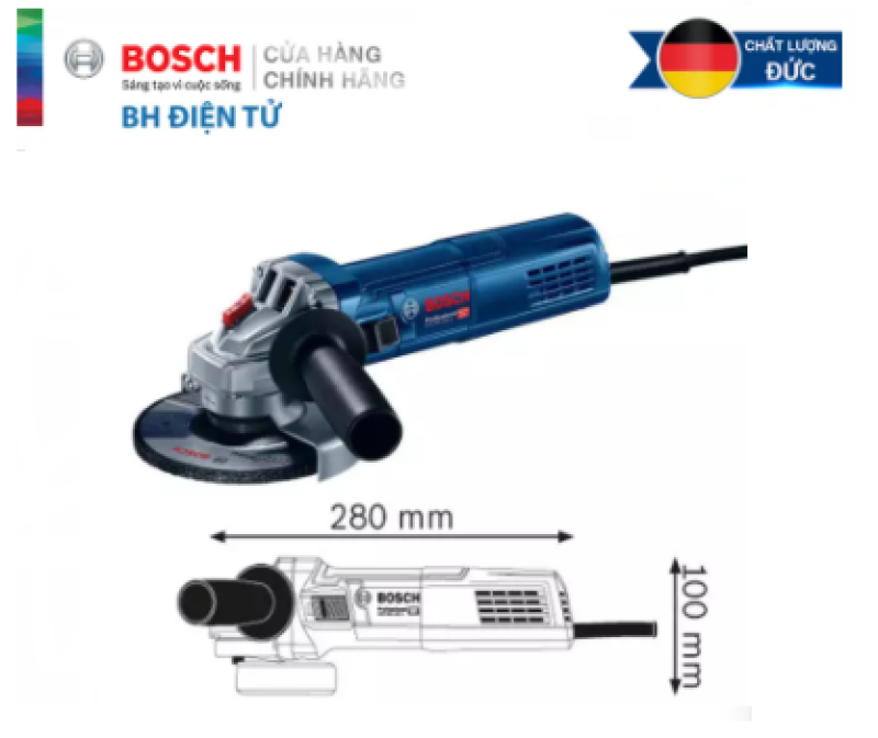 Máy mài góc Máy mài điện cầm tay Bosch GWS 900-100 Công suất 900w Dòng Haevy Duty bảo hành 12 tháng Đá 100mm