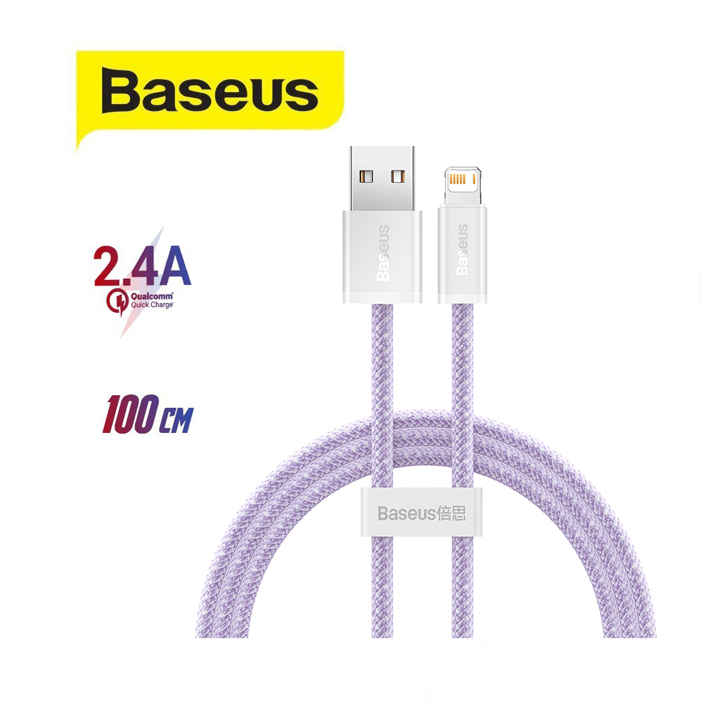 Cáp sạc 2.4A Baseus Dynamic Series Lightning dây nylon dây vải siêu bền dài 100CM cho iPhone/iPad