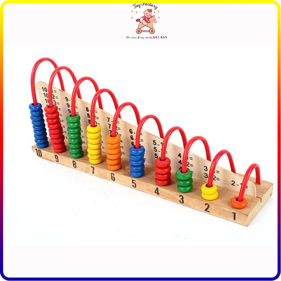 [Hoàn Tiền 10%]Bảng tính cầu vồng - Đồ chơi gỗ