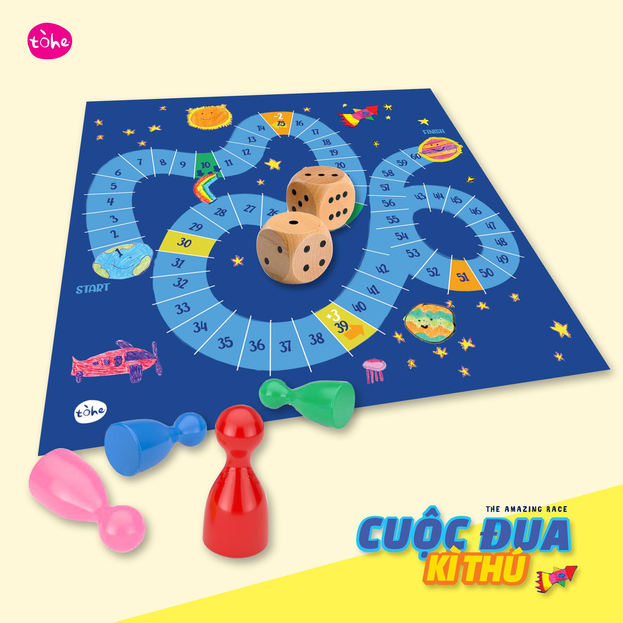 Bộ đồ chơi Cuộc Đua Kỳ Thú (gồm 2 game Cá ngựa và Cuộc Đua Dải Ngân Hà) [Made by Tòhe]