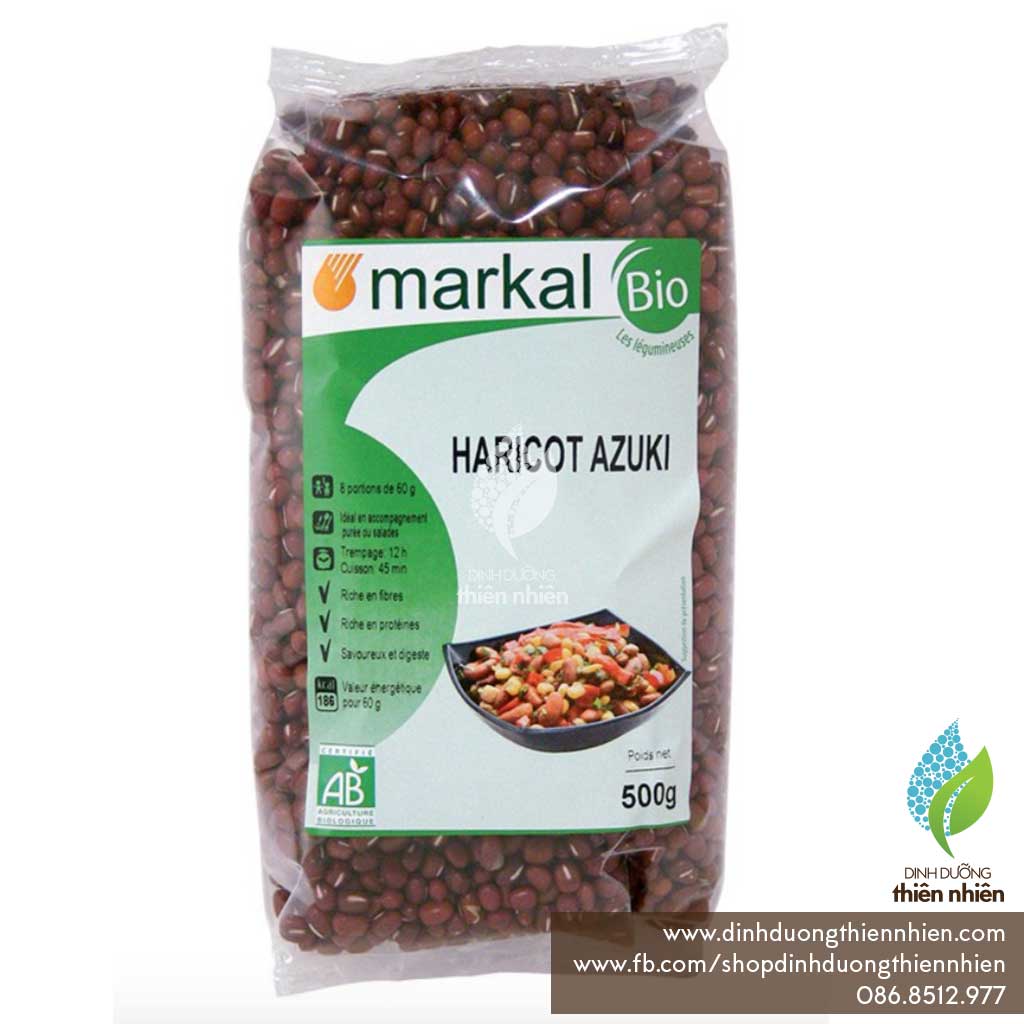 Đậu Đỏ Hữu Cơ Markal Organic Red Beans (Kidney Beans & Azuki Beans), 500g