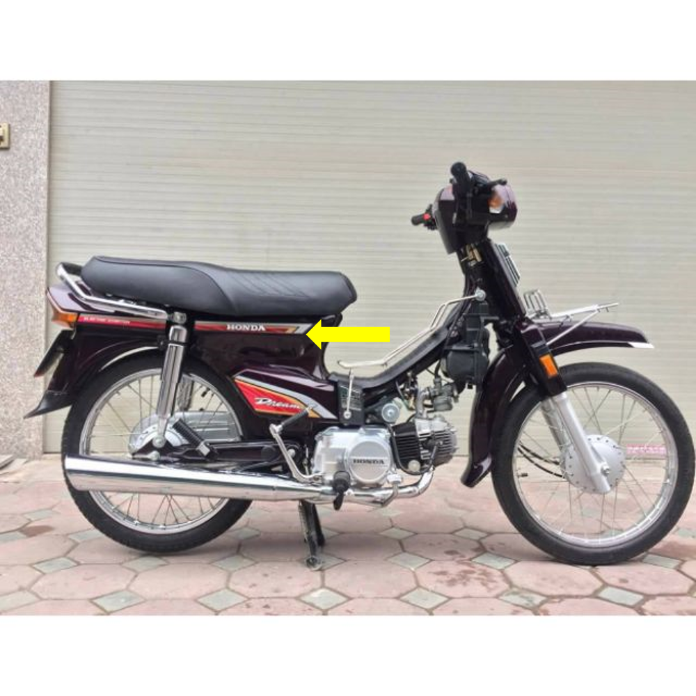 Nẹp bình xăng dream 2 ,ốp bình xăng MÀU ĐEN