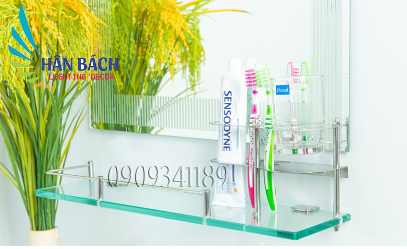 [HCM]Kệ kiếng inox 304 - Kệ gương kệ nhà tắm để bàn chải đánh răng