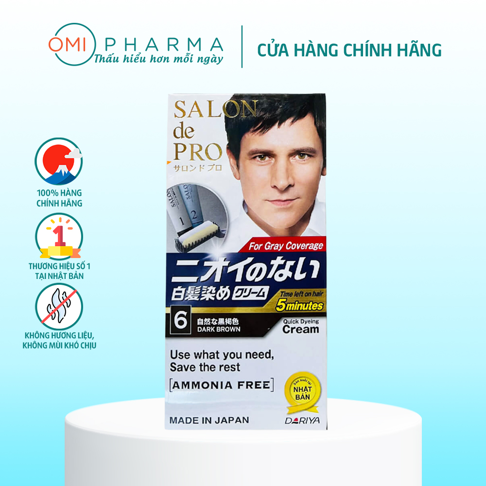 Kem Nhuộm Tóc Phủ Bạc Salon De Pro MCA6 (Màu Nâu Đen)