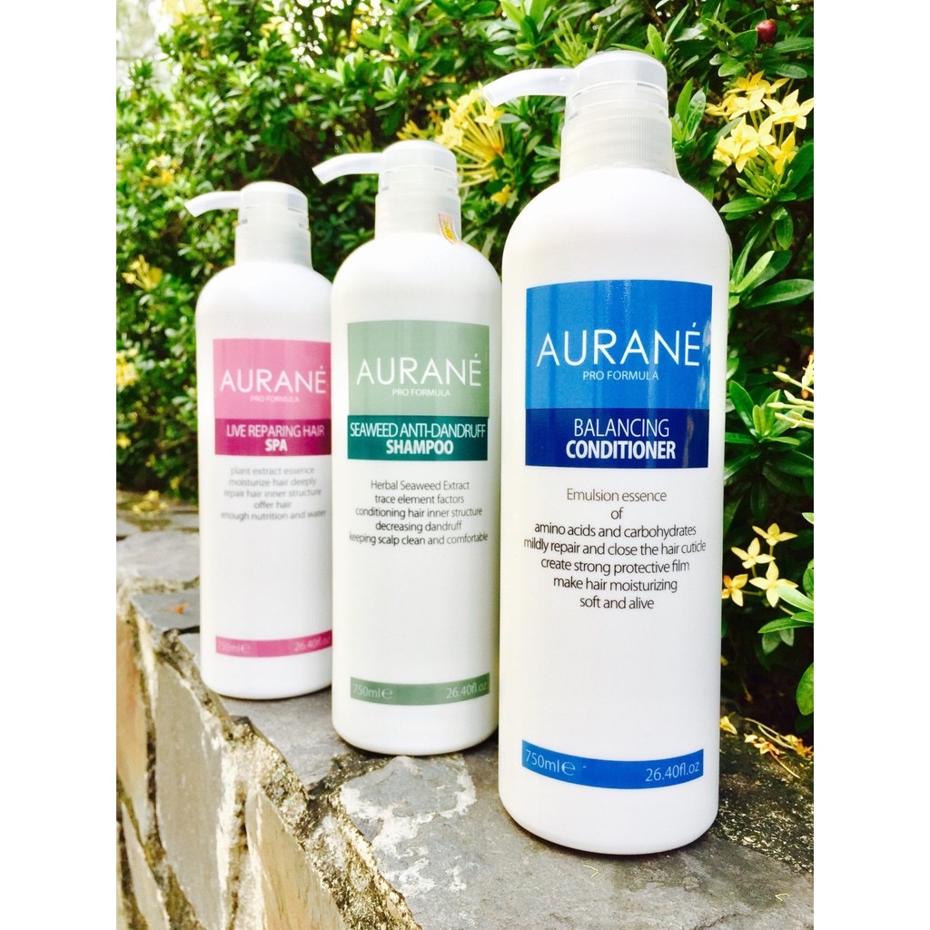 Bộ chăm sóc tóc gàu Aurane Seaweed Anti Dandruff 750mlx3