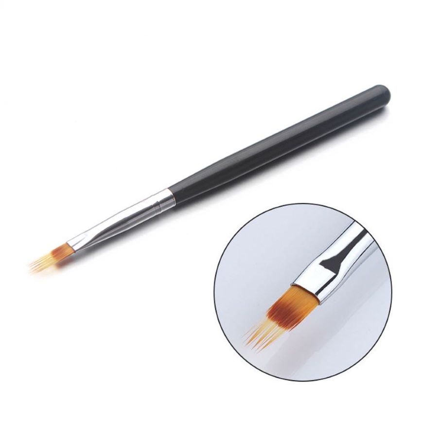 Cọ Dặm Ombre Cán Gỗ cao cấp đầu xiên, bản xéo, cọ vẽ nail- Cọ ombre đầu tròn. cọ làm ombre đầu dẹt và đầu tròn chuyên dùng cho làm móng nail, dặm móng, vẽ nail chuyên nghiệp