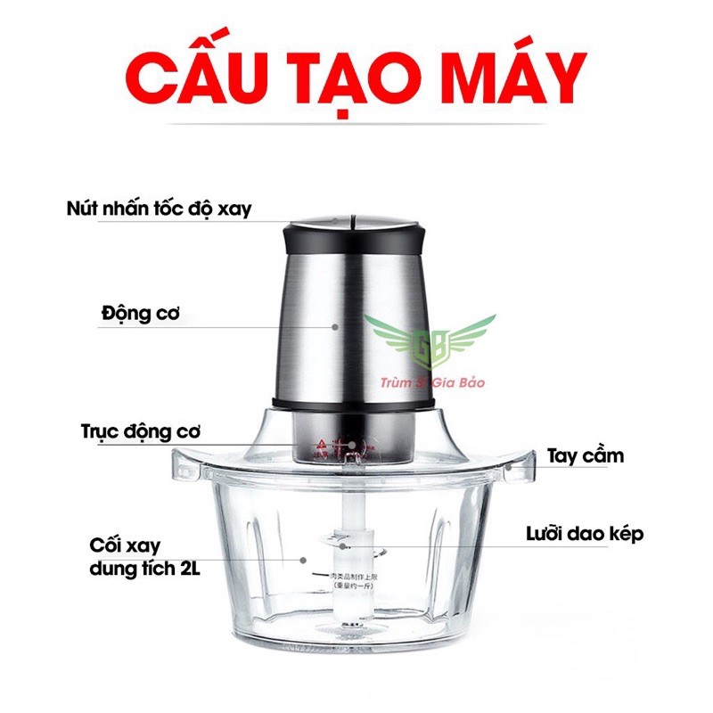 MÁY XAY THỊT CỐI INOX 2L ĐA NĂNG KITCHEN EXPERT HDA XAY SIÊU TỐC