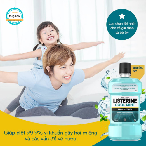 Nước Xúc Miệng Listerine Cool Mint Thái Lan 250ML