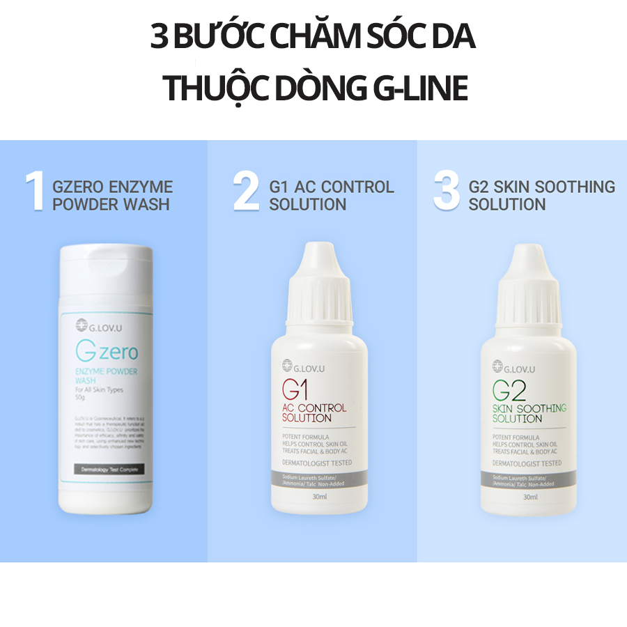 Bột rửa mặt GLOVU G Zero Enzyme Powder Wash 50g