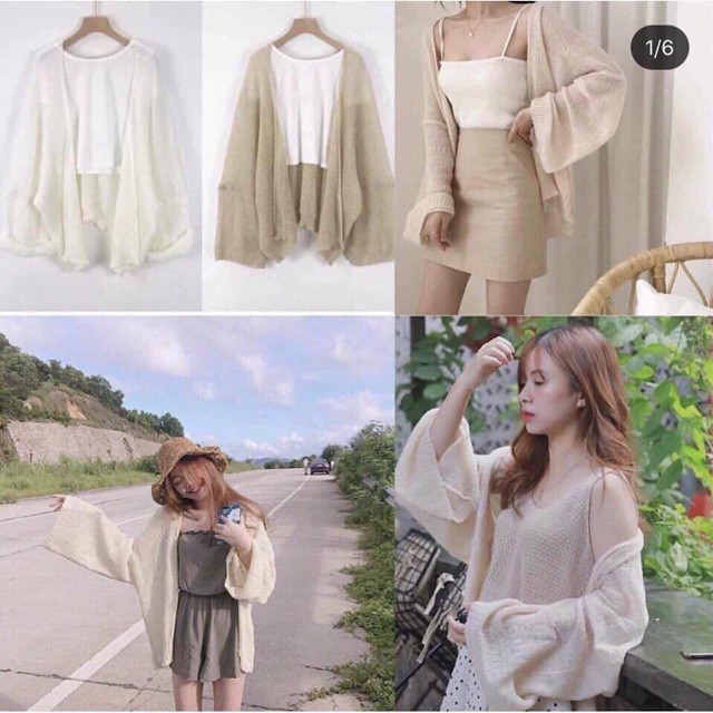 [Mã FASHIONT4WA2 giảm 10K đơn 50K] áo caligan len mỏng