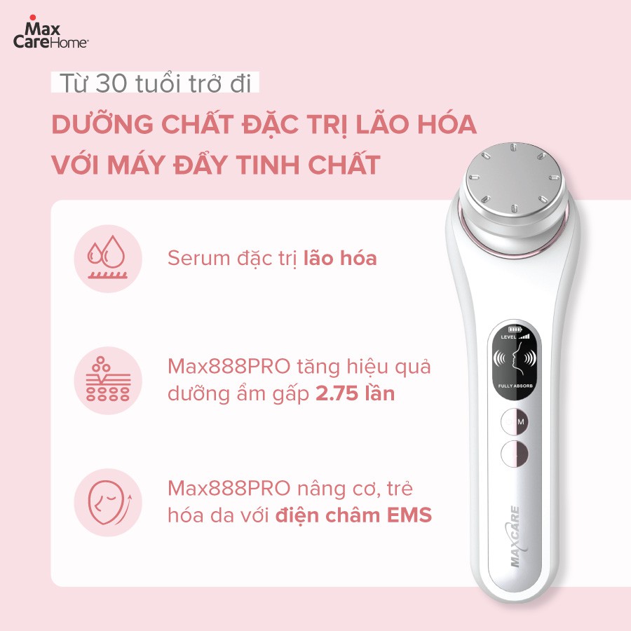 MÁY ĐẨY TINH CHẤT ION NÓNG LẠNH MAXCARE - MAX888PRO