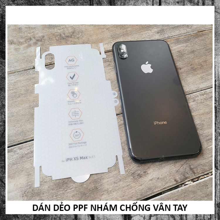 Dán PPF Mặt sau chống vân tay AG Cho Iphone 6G/6S/6P/6SPLUS/7P/8PLUS/IPX/IP XSMAX+Chính hãng AG