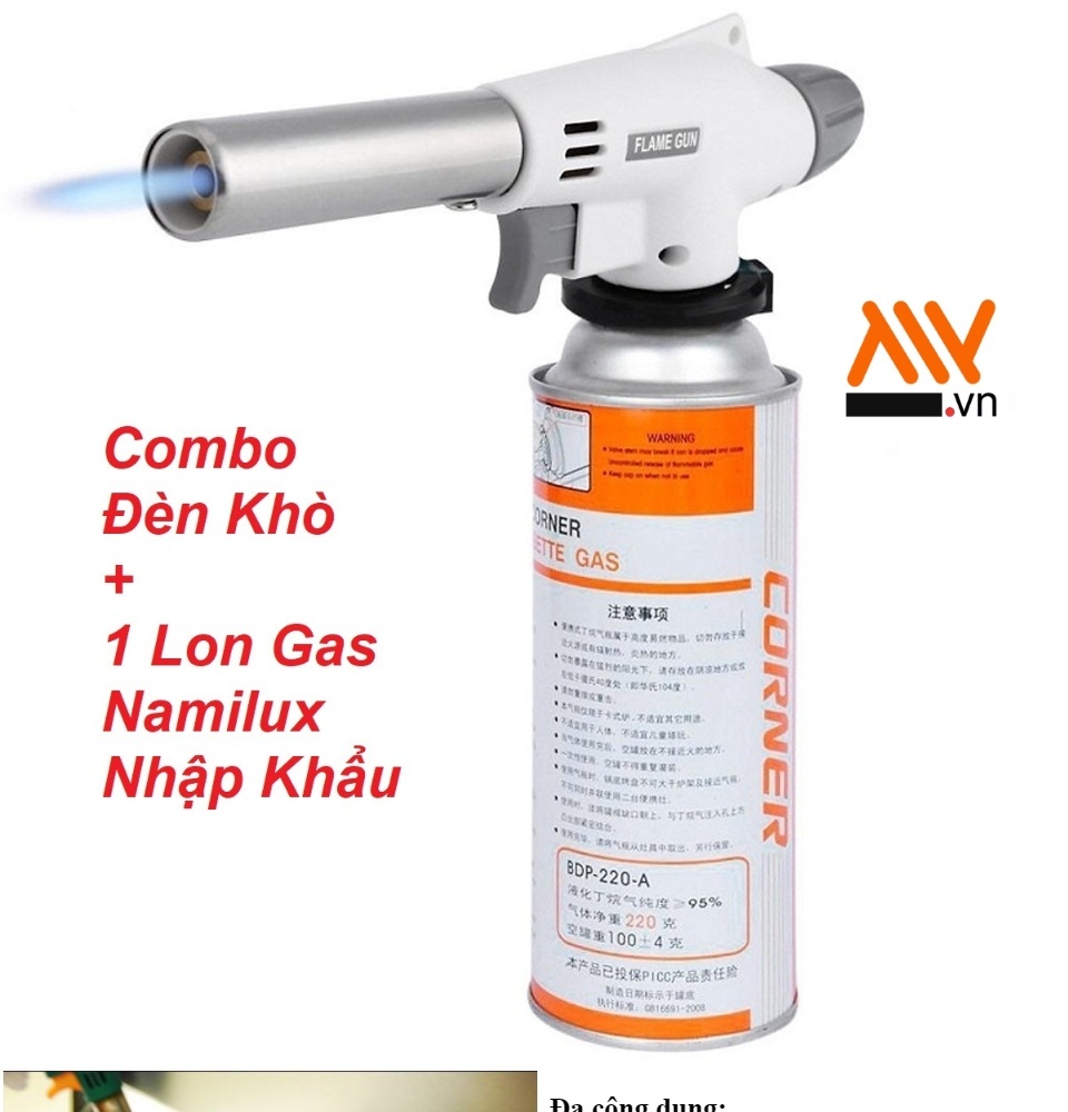 Đầu khò bình gas mini cầm tay, đánh lửa tự động