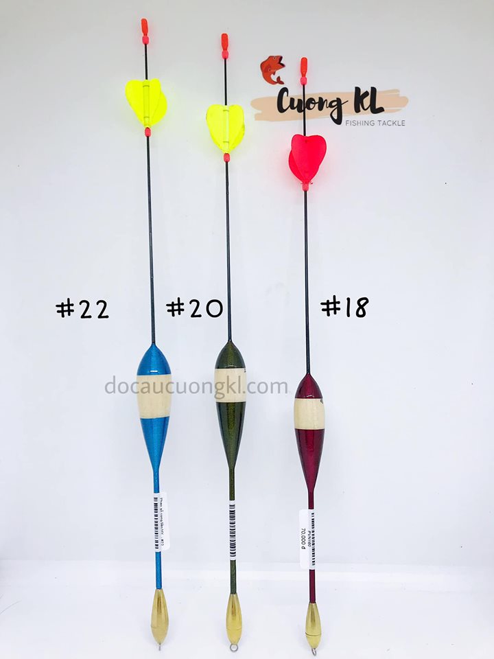 Phao gỗ cắm cọng liền cánh phim chì đồng