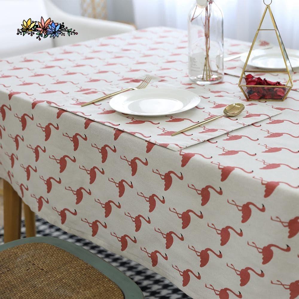 [HCM]Khăn trải bàn canvas hồng hạc