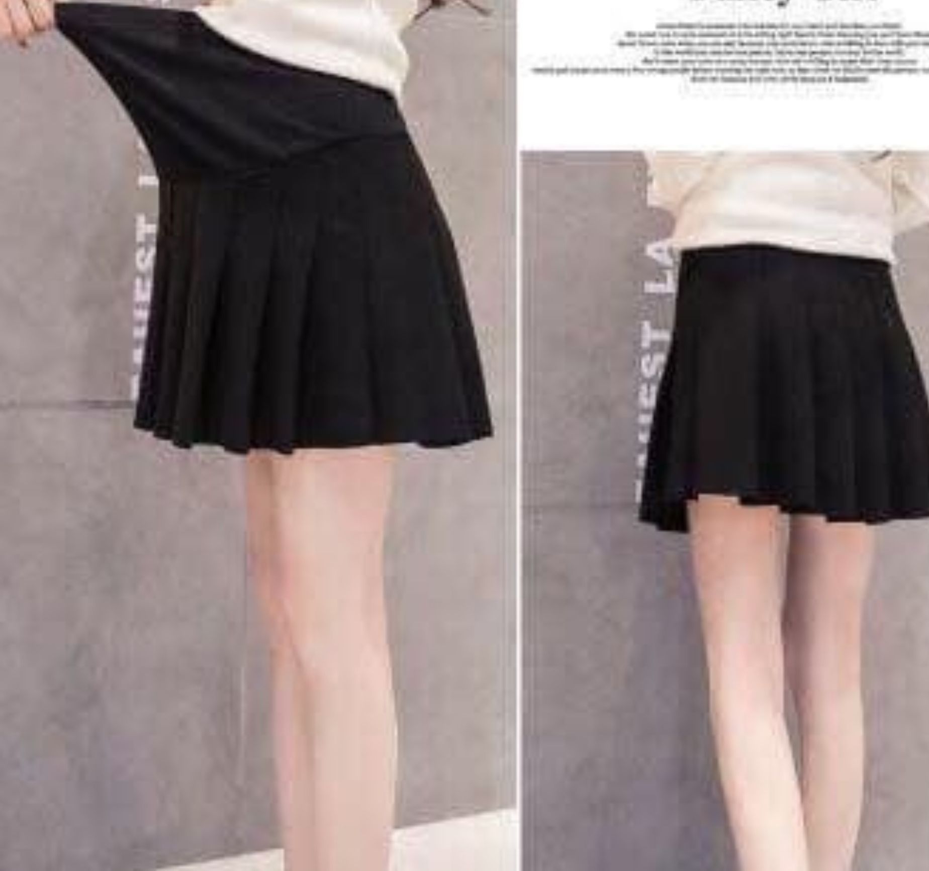 chân váy xếp ly bầu thời trang mẫu mới