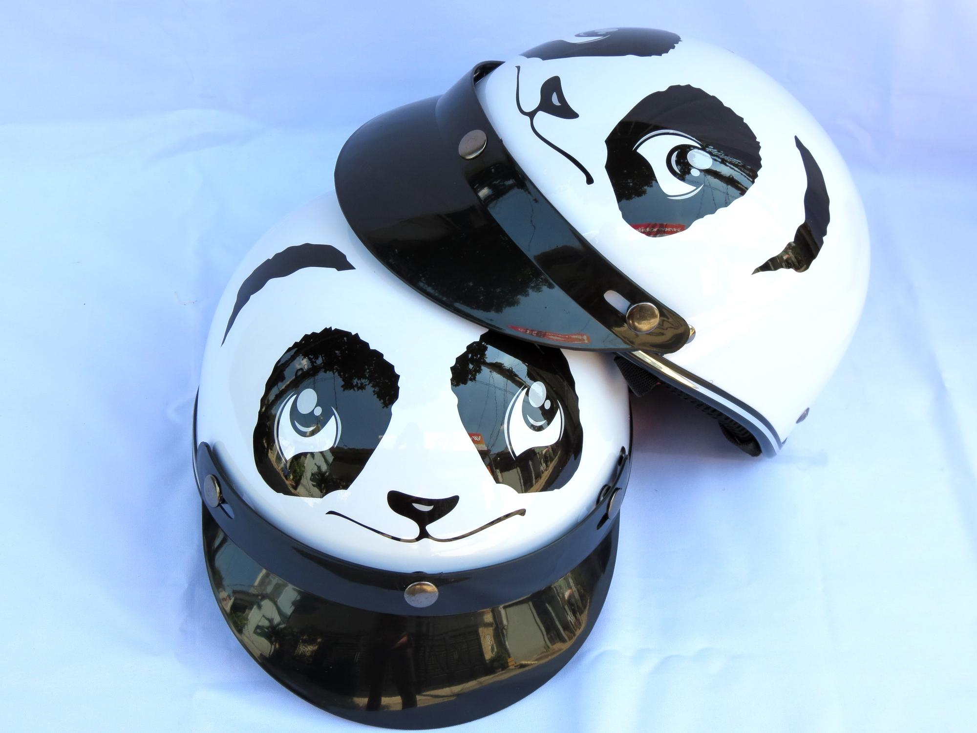 Mũ bảo hiểm NTMAX 1/2 gấu panda siêu cute