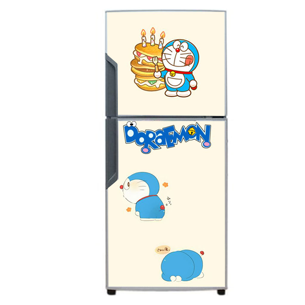 [HCM]Decal dán trang trí tủ lạnh Doraemon Mẫu 5