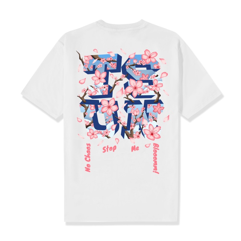 Áo thun TSUN Blossom Flower Tee - White - Unisex
