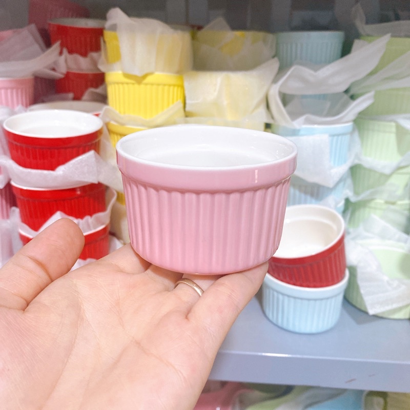 Bát sứ ramenkin ăn dặm, làm bánh không nắp 100ml