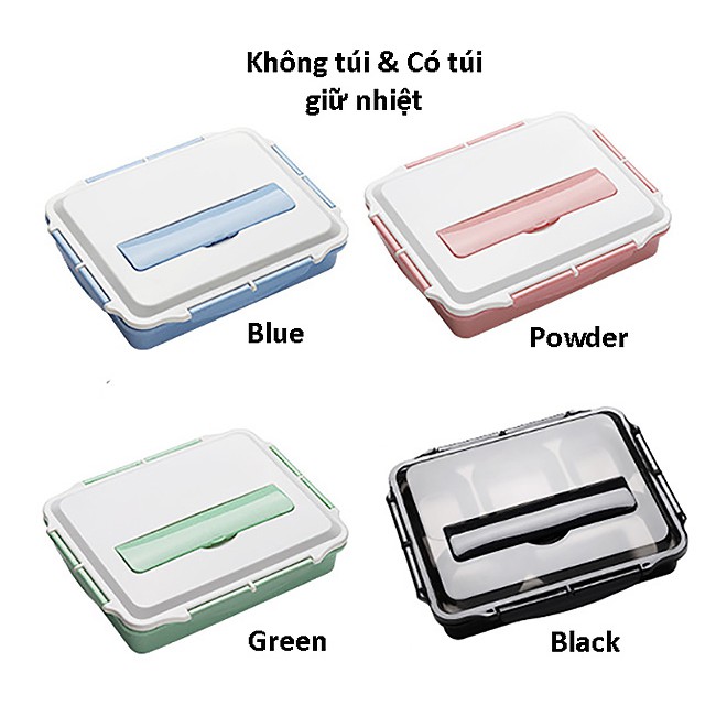 [HCM]KHAY CƠM PHẦN GIỮ NHIỆT INOX 5 NGĂN