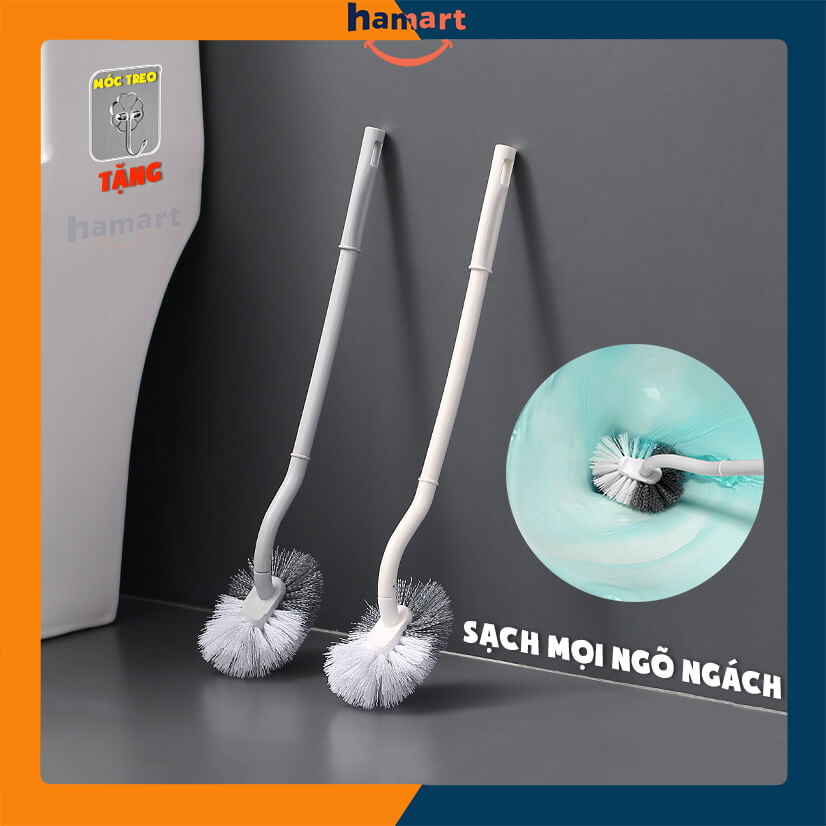 Double-sided Toilet Brush Set Toilet Cleaning Brush Dead Angle Decontamination with Base Long Handle Brush