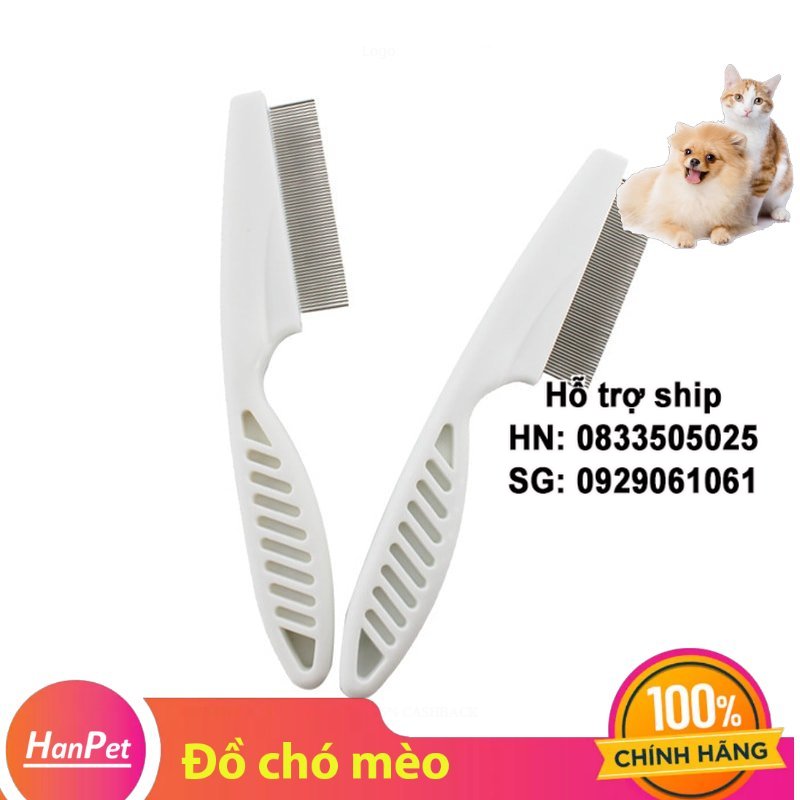 Hanpet - Lược chải ve rận cỡ lớn cho chó mèo - Lược chải lông cho chó mèo