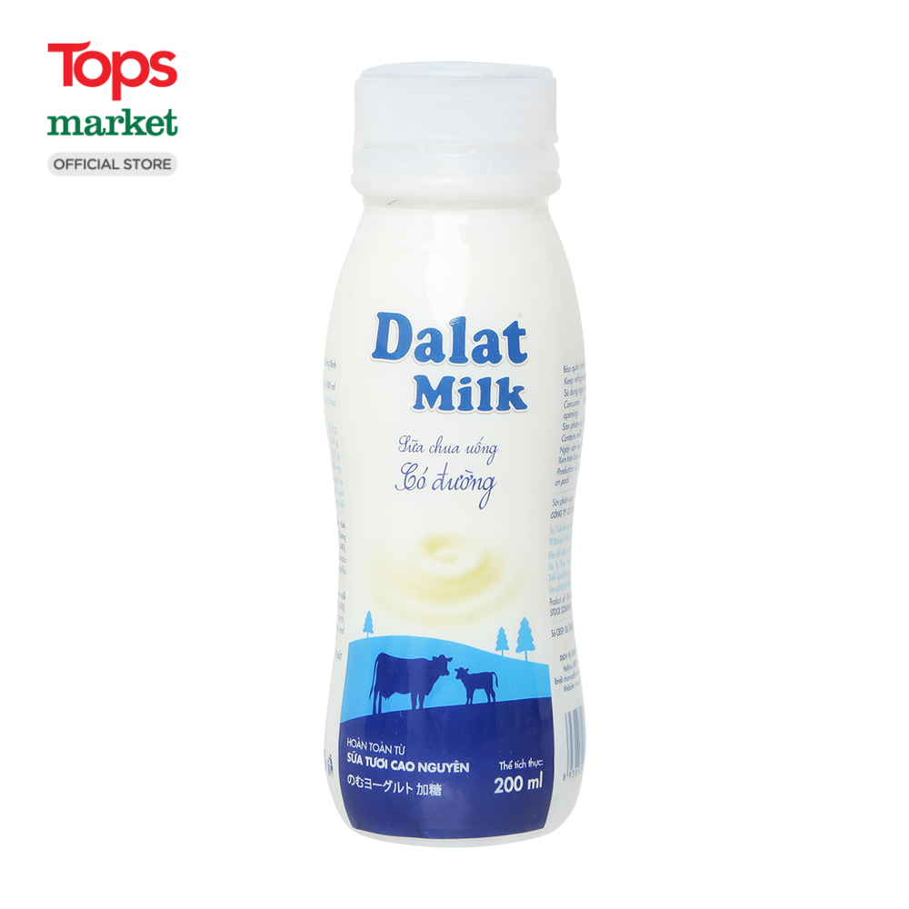 Sữa Chua Uống Dalat Milk Có Đường 200ML