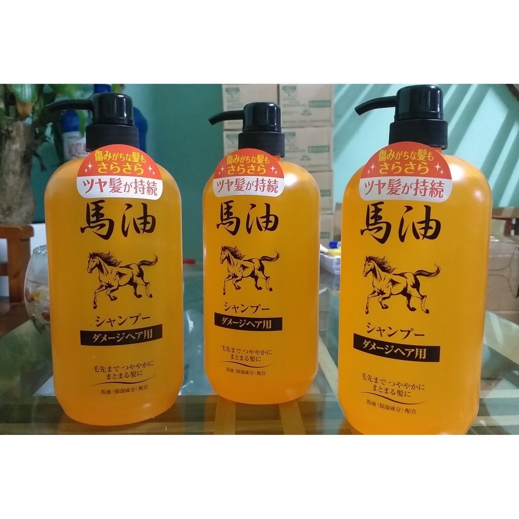 Dầu Gội/Dầu Xả Mỡ Ngựa 600ml Nội Địa Nhật