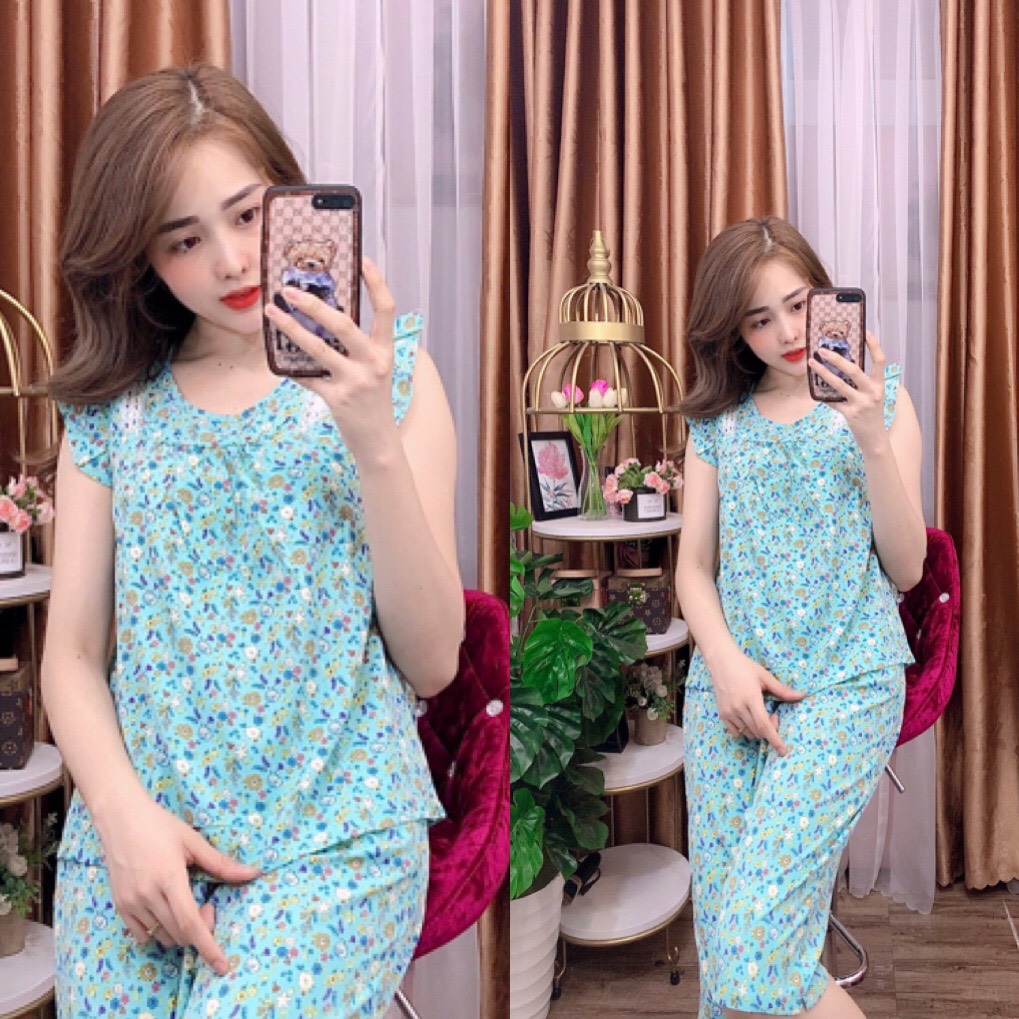 ĐỒ BỘ LỤA LỬNG HỌA TIẾT HOA MỚI NHẤT (ẢNH THẬT) CÓ SIZE 40-75KG - LUA24