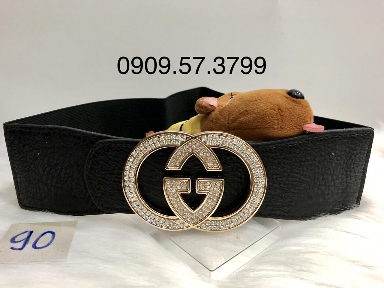 [HCM]Thắt lưng bản 6cm. Mặt logo đính đá. MS090