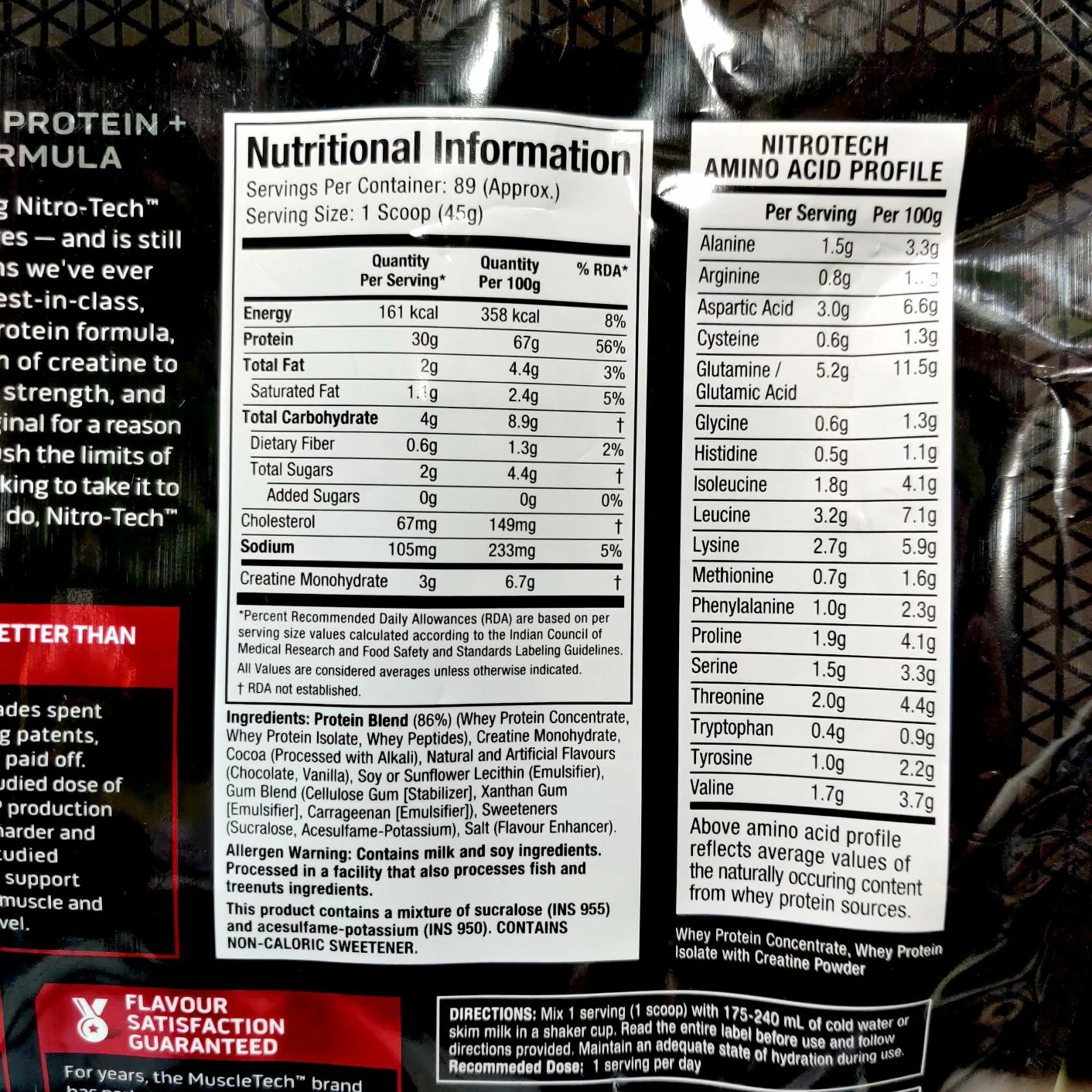 Sample Zip Nitrotech Whey Protein Sữa Tăng Cơ