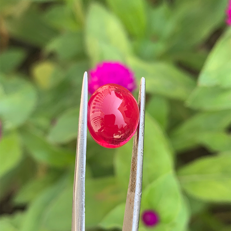 Đá ruby tự nhiên 100% KHAI TUYEN đã kiểm định GS001