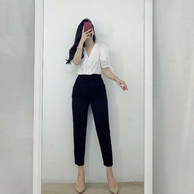 Quần tây nữ,quần lưng thun sau form dưới 50kg