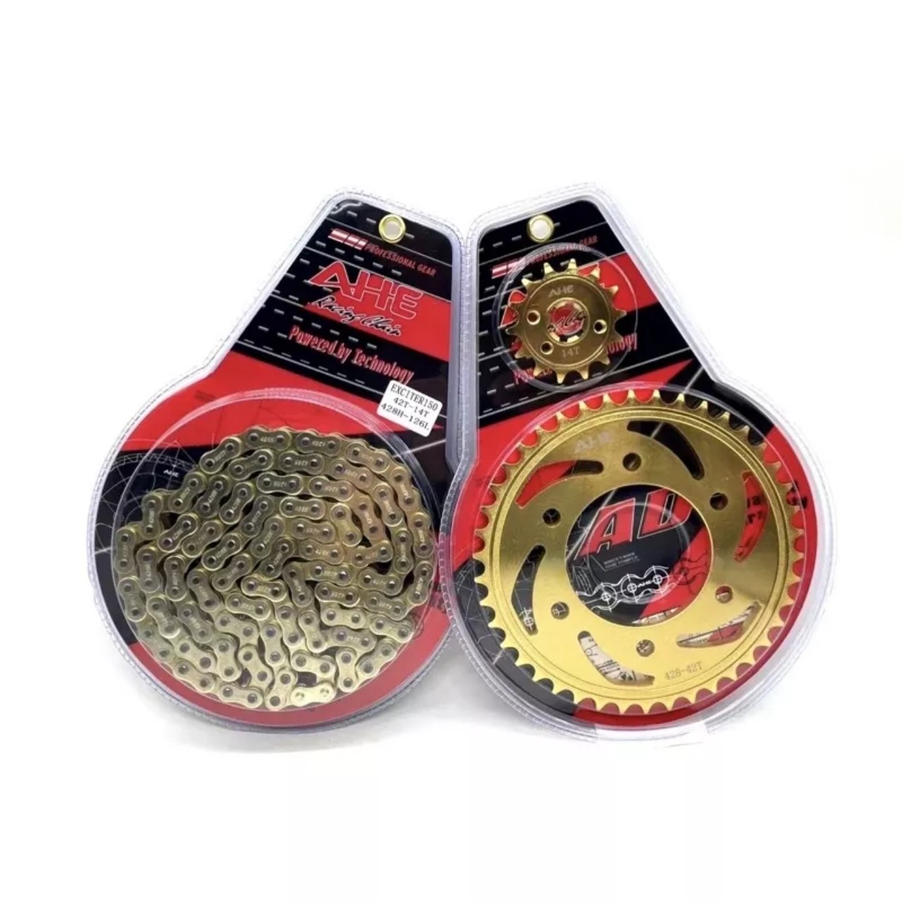 Bộ nhông xích dĩa vàng EX 150 và Winner X mẫu mới loại dày đẹp cực chất, Nhông sên dĩa vàng độ xe máy loại xịn , phụ kiện độ xe máy