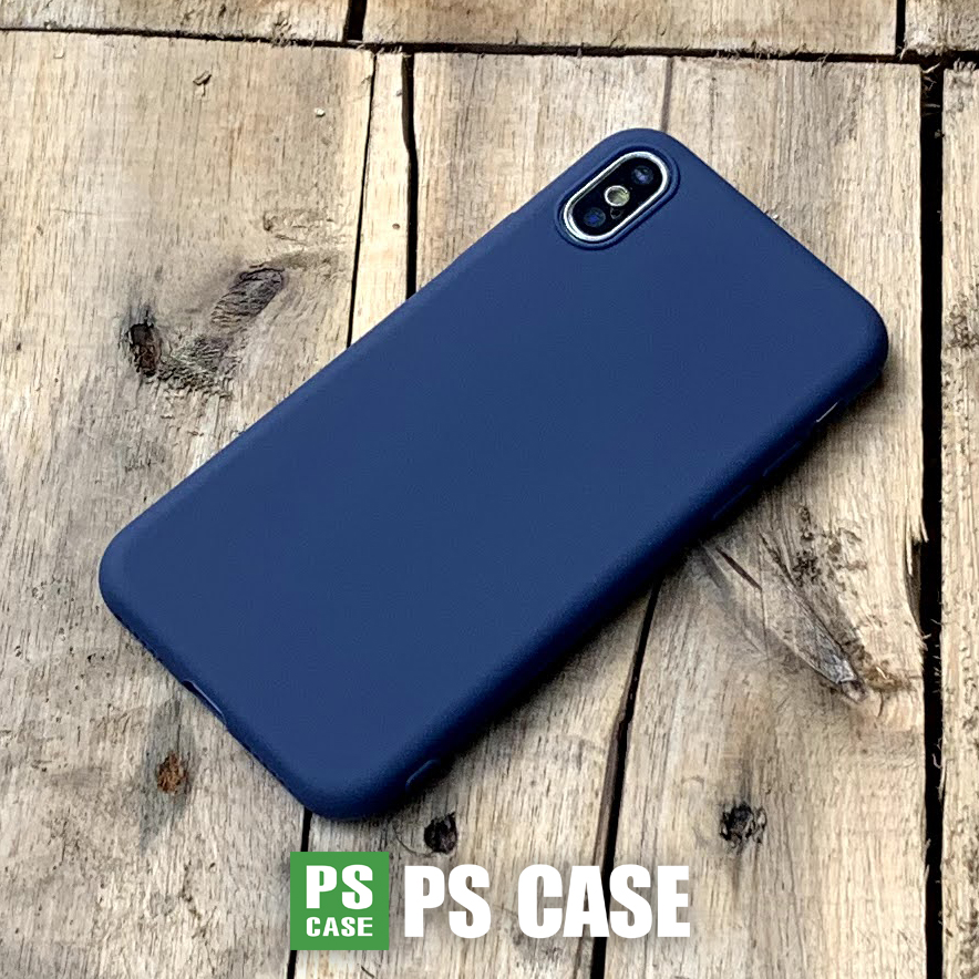 Ốp lưng dẻo mỏng màu xanh dương dành cho iPhone XS Max