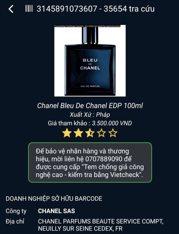 Nước Hoa Chanel Nam Bleu De Chanel Parfum 100ML