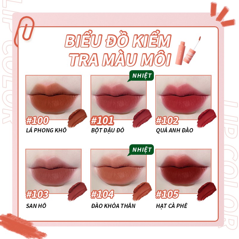 （Hà Nội）Son kem màu lì KIMUSE son môi 5ml