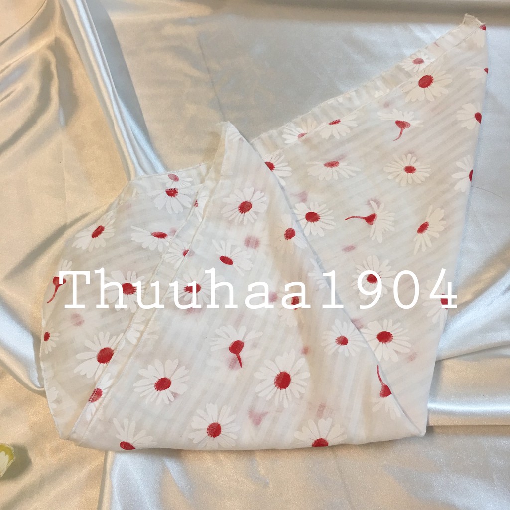 Khăn Quàng Cổ Bandana Hoa Cúc Caro